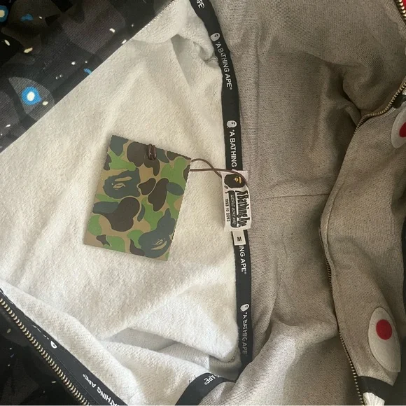 Bape Black Shark Camo Zip WGM Hoodie